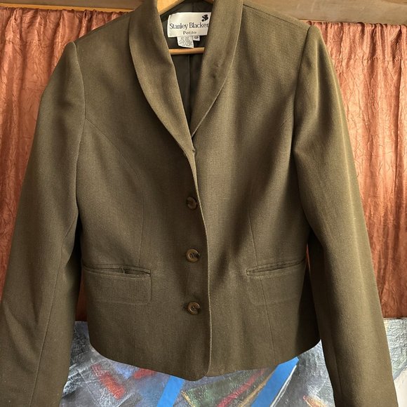Blacker by Stanley Blacker Women’s Silk Wool Blazer / Jacket Size 10P - Picture 10 of 10